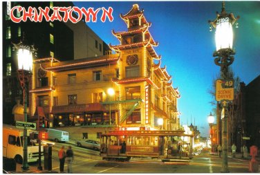 California Postcard San Francisco Chinatown California St Grant Ave