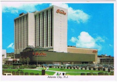 Atlantic City New Jersey Postcard Sands Hotel Casino Park Place Boardwalk