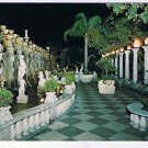 Florida Postcard Clearwater Kopak Tree Inn North Garden at Night