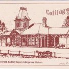 Ontario Postcard Collingwood Grand Trunk Railway Depot