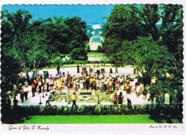 Virginia Postcard Arlington National Cemetary John F Kennedy Grave