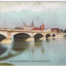VINTAGE Grand Rapids Michigan Postcard New Cement Bridge 1908 Rotograph E Series