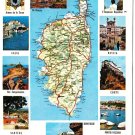 France Postcard Corsica Map and Scenes Calvi Sartene Bastia Ile Rousse