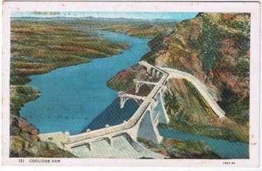 Globe Safford Arizona Postcard Coolidge Dam Curteich