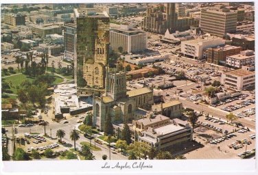 California Postcard Los Angeles Lafayette Park from Goodyear Airship