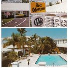 Florida Postcard Naples Motor Lodge Long Card