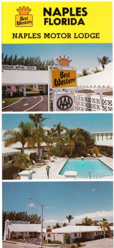Florida Postcard Naples Motor Lodge Long Card