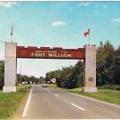 Ontario Postcard Fort William Welcome Sign
