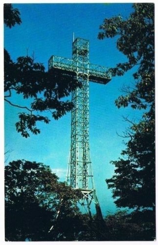 Montreal Quebec Postcard The Cross on Mount Royal
