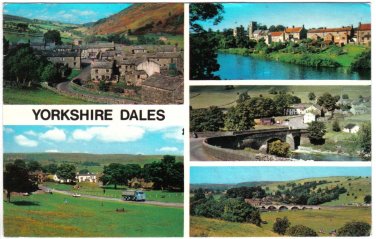 United Kingdom UK Postcard Yorkshire Dales Twaite Bainbridge Kettlewell Burnsall