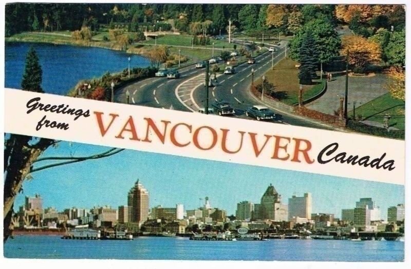 Vancouver British Columbia Postcard Greetings Dual View