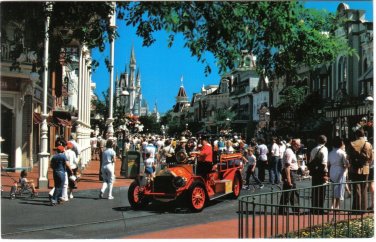 Florida Postcard Disney World Main St Memories Cinderella Castle