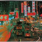 China Postcard Hong Kong Hennessy Road Night View