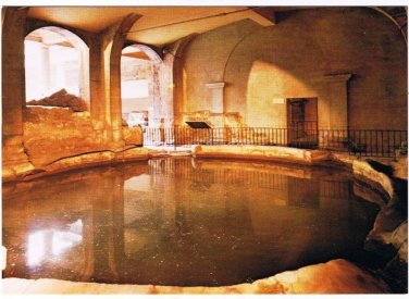 Bath England UK Postcard Roman Circular Cold Bath Early Second Century