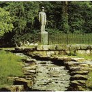 Tennessee Postcard Lynchburg Jack Daniels Distillery Statue & Spring