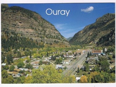 Colorado Postcard Ouray Surrounded by Mountains Natural Hot Springs