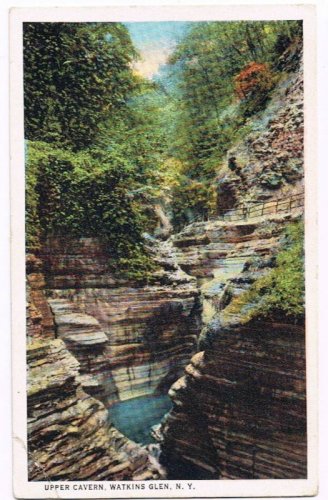 Watkins Glen New York Postcard Upper Cavern Curteich A-91742 1922