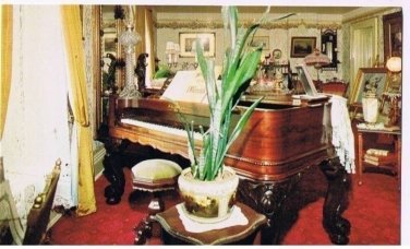 Kitchener Ontario Postcard Woodside MacKenzie King Grand Piano Parlour