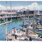 California Postcard San Francisco Fisherman's Wharf Lagoon Fishing Fleet Boats
