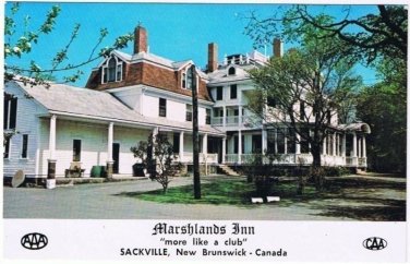 Sackville New Brunswick Postcard Marshlands Inn Canada Colonial