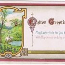 Easter Postcard May Easter Tide For You Be Blest Sheep Meadow Lake Trees