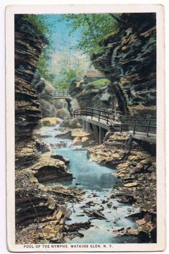 Watkins Glen New York Postcard Pool of the Nymphs Curteich A-52136 1913
