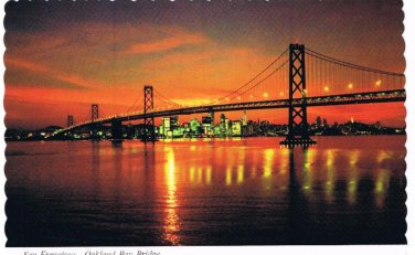 San Francisco California Postcard Oakland Bay Bridge