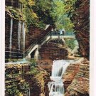 Watkins Glen New York Postcard Flying Stairway Rainbow Fal Curteich A-91749 1922