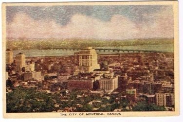 Montreal Canada Postcard Old Card View of City
