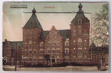 Holland Postcard Amsterdam Kolonial Museum Pop Up Fold Out