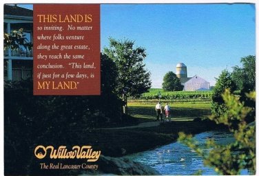 Lancaster Pennsylvania Postcard Willow Valley Lancaster County