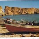 Quebec Laminated Postcard RPPC Perce Fishing Boats On The Beach