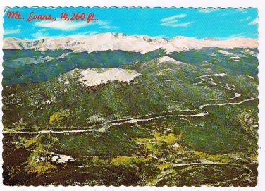 Colorado Postcard Mt Evans Snowy Range Squaw Pass Highway