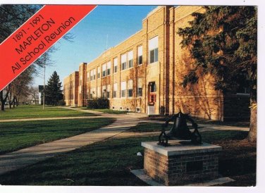 Utah Postcard Mapleton All School Reunion 100 Years 1891-1991