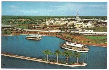 Florida Postcard Walt Disney Magic Kingdom Ships