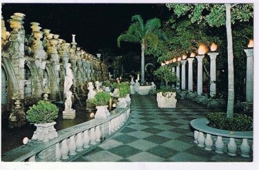 Florida Postcard Clearwater Kapok Tree Inn North Garden at Night