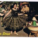 California Postcard Los Angeles Olvera Street Native Costumes Strolling Guitars