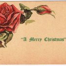 Christmas Postcard Merry Christmas Rose VINTAGE