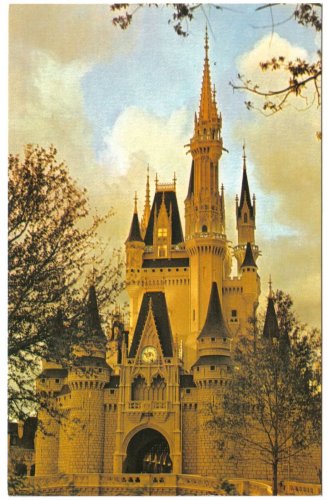 Florida Postcard Walt Disney Magic Kingdom Fantasyland Cinderella Castle