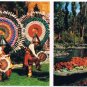 Mexico Postcard Xochimilco Feather Dances Danzantes de la Pluma