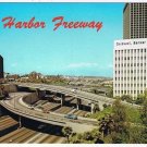 California Postcard Los Angeles Harbor Freeway Through Downtown