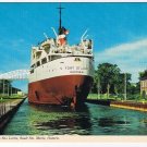 Ontario Postcard Sault Ste Marie Soo Locks Ship Fort St Louis