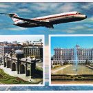 Spain Postcard Madrid Iberia Airlines Port of Alcala Jardines de Sabatini