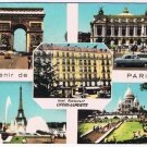 France Multi View Postcard Paris Hotel Opera-Lafayette Eiffel Tower Arc Triomphe