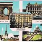 France Multi View Postcard Paris Hotel Opera-Lafayette Eiffel Tower Arc Triomphe