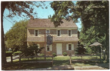 Pennsylvania Postcard Fallsington Bucks County Stagecoach Tavern