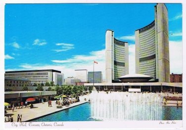 Ontario Postcard Toronto City Hall Reflecting Pool Nathan Philips Square