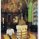 Quebec Laminated Postcard RPPC Notre Dame Basilica Baptismal Font