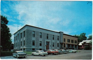 Quebec Postcard Coaticook Hotel d'Ville City Hall