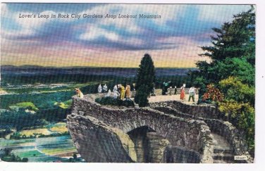 Tennessee Postcard Rock City Gardens Lovers Leap Lookout Mountain